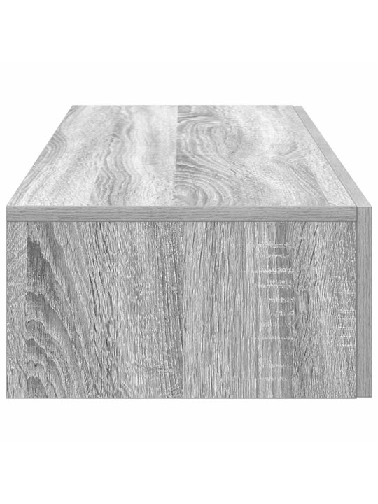 Seinähylly laatikoilla harmaa sonoma 100x36x19 cm tekninen puu