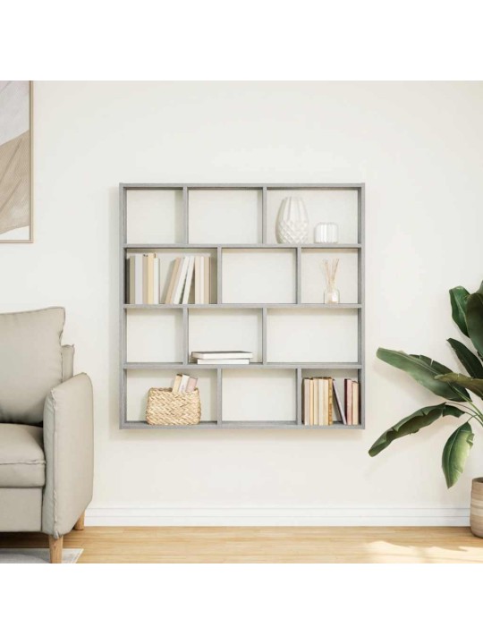 Wall cube hylly 12 lokeroa harmaa sonoma engineered wood
