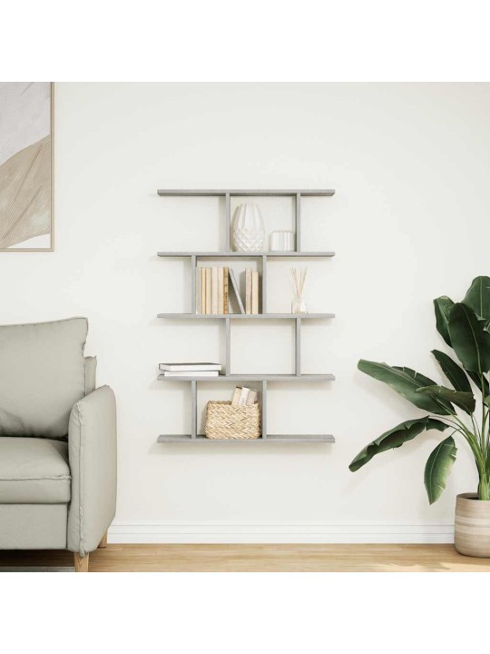 Wall cube hylly 12 lokeroa harmaa sonoma engineered wood