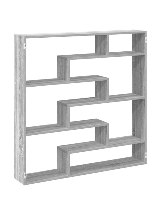 Wall cube hylly 7 lokeroa harmaa sonoma engineered wood