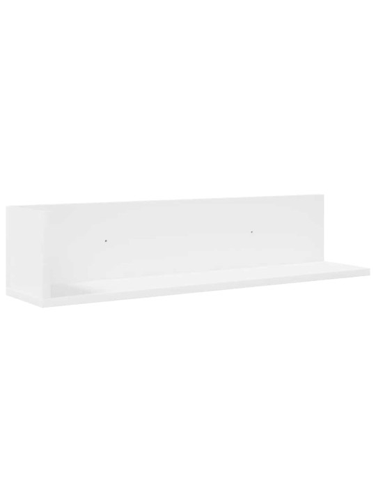 Seinähyllyt 2 kpl valkoinen 75x16,5x16,5 cm lastulevy