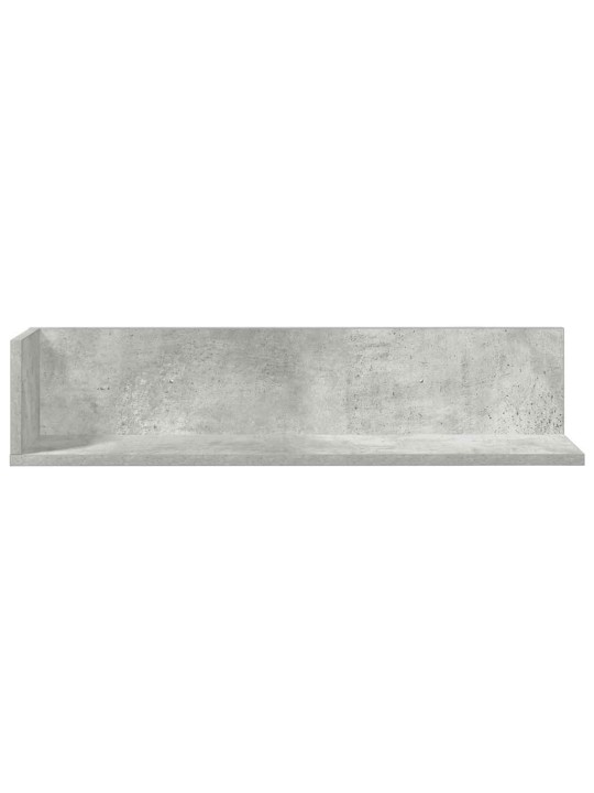 Seinähyllyt 2 kpl betoninharmaa 75x16,5x16,5 cm teknillinen puu