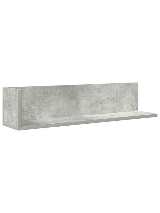 Seinähyllyt 2 kpl betoninharmaa 75x16,5x16,5 cm teknillinen puu