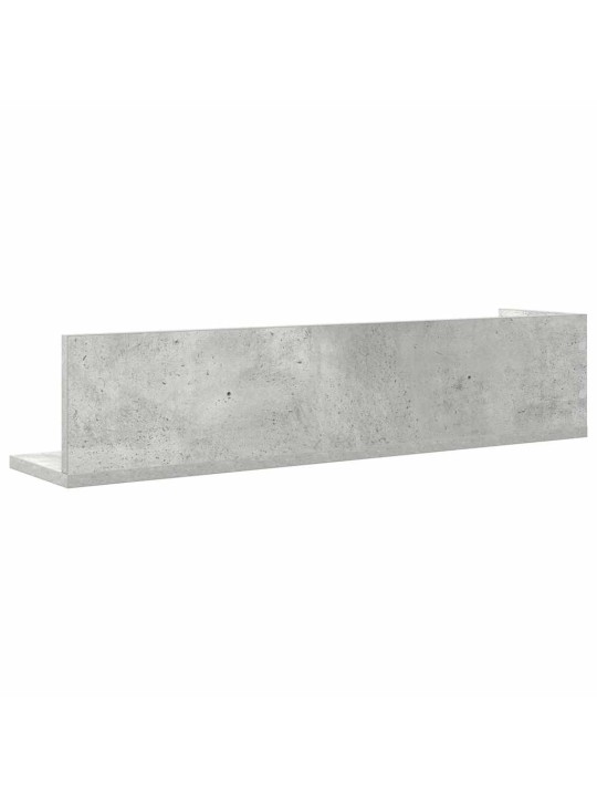 Seinähyllyt 2 kpl betoninharmaa 75x16,5x16,5 cm teknillinen puu