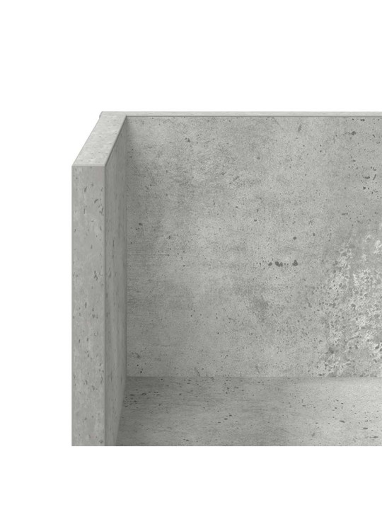 Seinähyllyt 2 kpl betoninharmaa 75x16,5x16,5 cm teknillinen puu