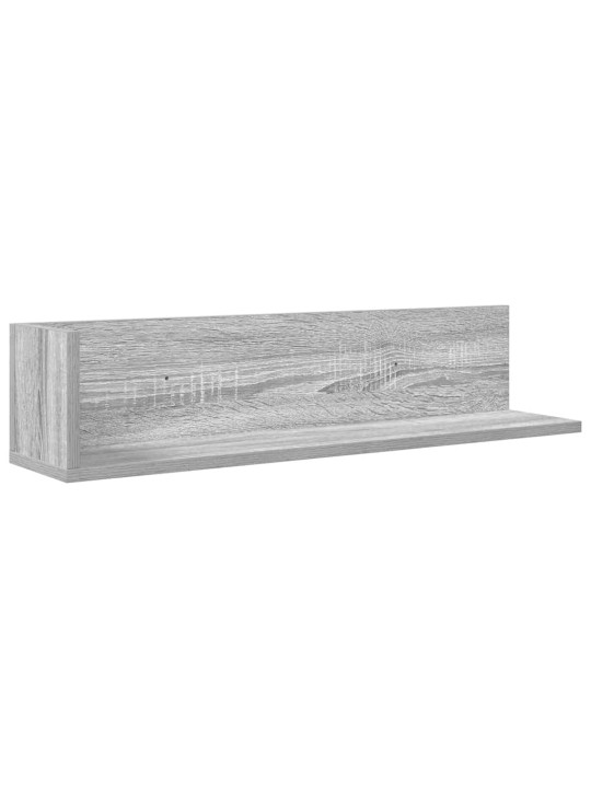 Seinähyllyt 2 kpl harmaa sonoma 75x16,5x16,5 cm engineered wood