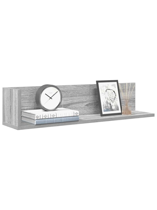 Seinähyllyt 2 kpl harmaa sonoma 75x16,5x16,5 cm engineered wood