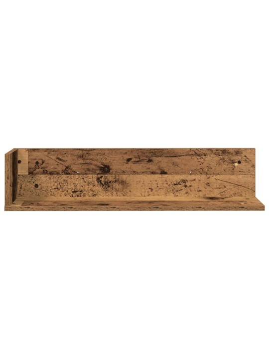 Seinähyllyt 2 kpl vanhaa puuta 75x16,5x16,5 cm tekninen puu
