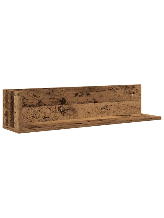 Seinähyllyt 2 kpl vanhaa puuta 75x16,5x16,5 cm tekninen puu
