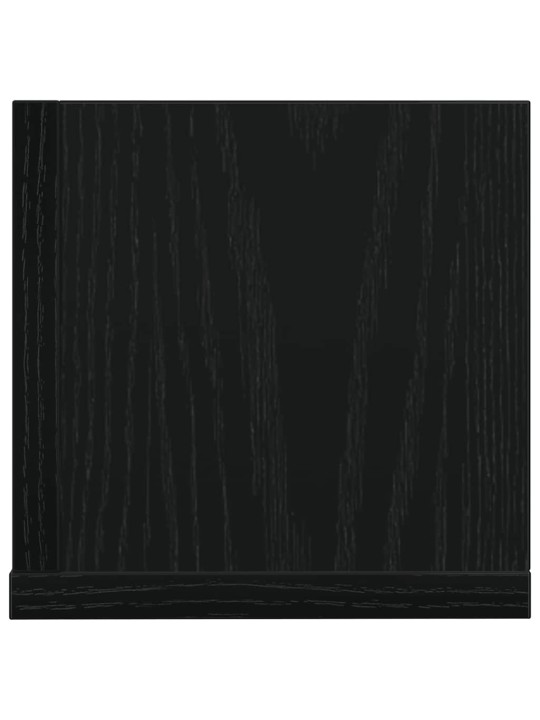Seinähyllyt 2 kpl musta 100x16,5x16,5 cm tekninen puu