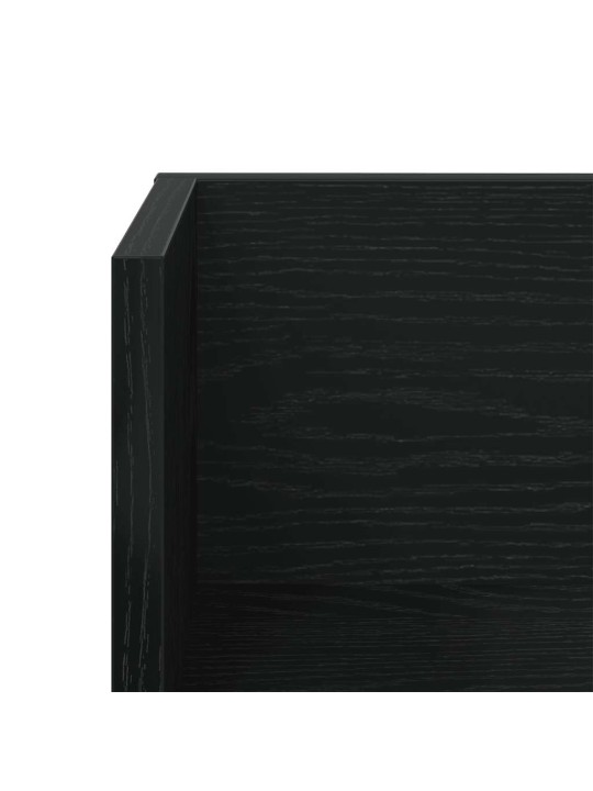 Seinähyllyt 2 kpl musta 100x16,5x16,5 cm tekninen puu