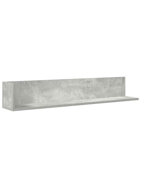 Seinähyllyt 2 kpl betonin harmaa 100x16,5x16,5 cm tekninen puu