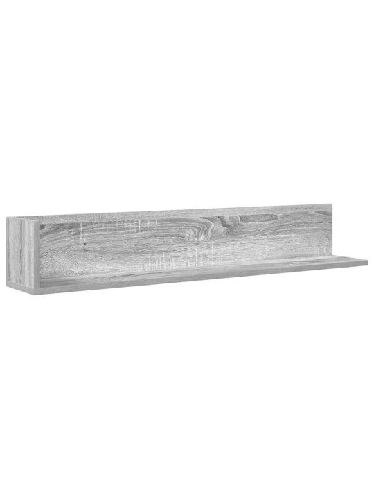 Seinähyllyt 2 kpl harmaa sonoma 100x16,5x16,5cm engineered wood