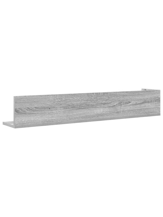 Seinähyllyt 2 kpl harmaa sonoma 100x16,5x16,5cm engineered wood