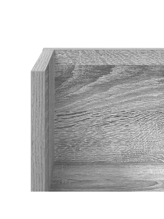 Seinähyllyt 2 kpl harmaa sonoma 100x16,5x16,5cm engineered wood