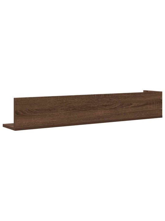Seinähyllyt 2 kpl ruskea tammi 100x16,5x16,5 cm tekninen puu