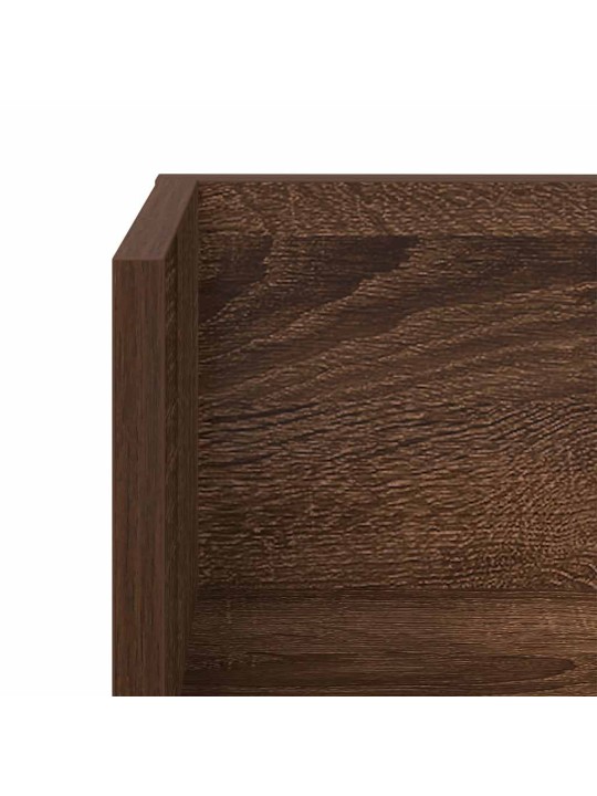 Seinähyllyt 2 kpl ruskea tammi 100x16,5x16,5 cm tekninen puu