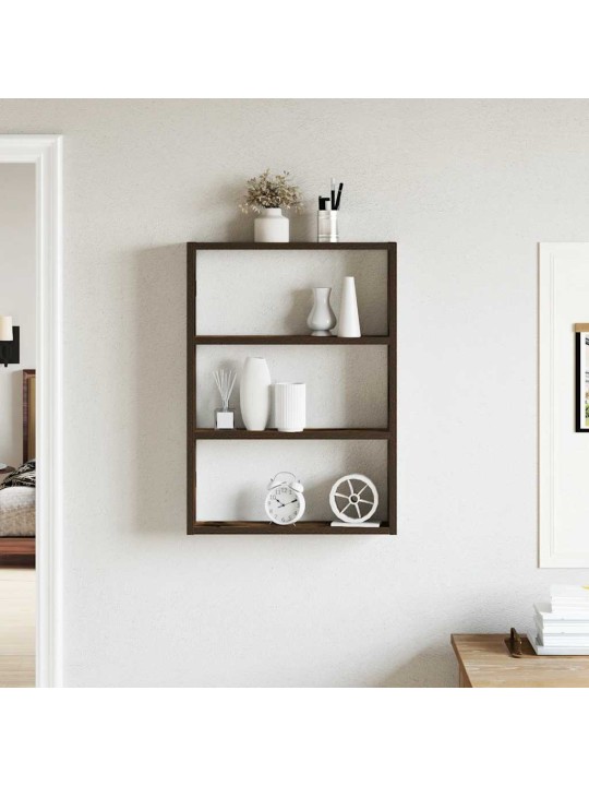 Seinähylly savustettu tammi 43x9x60 cm engineered wood