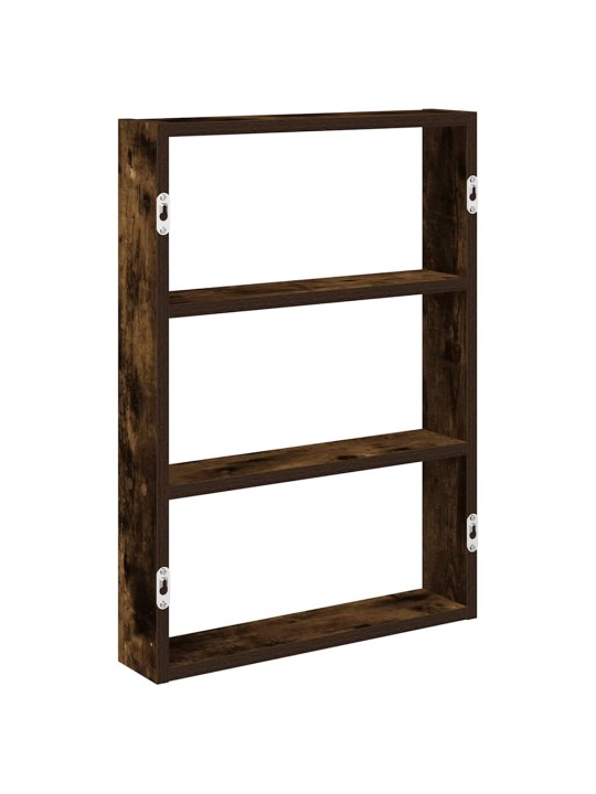 Seinähylly savustettu tammi 43x9x60 cm engineered wood