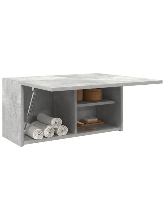 Kylpyhuoneen seinäkaappi betoninharmaa 60x25x30 cm tekninen puu