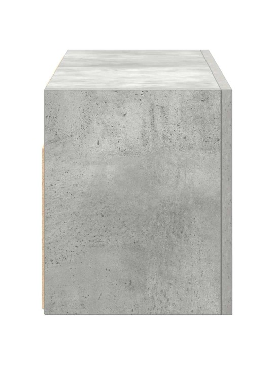 Kylpyhuoneen seinäkaappi betoninharmaa 60x25x30 cm tekninen puu