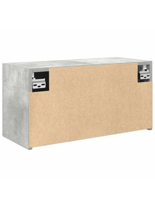 Kylpyhuoneen seinäkaappi betoninharmaa 60x25x30 cm tekninen puu