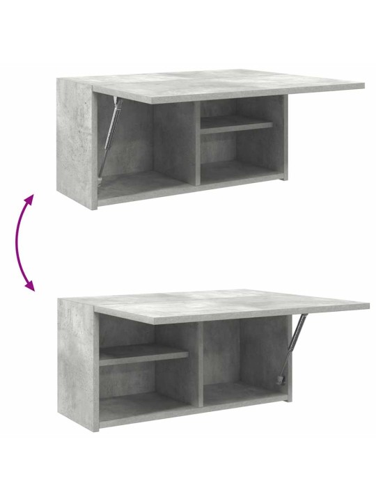 Kylpyhuoneen seinäkaappi betoninharmaa 60x25x30 cm tekninen puu