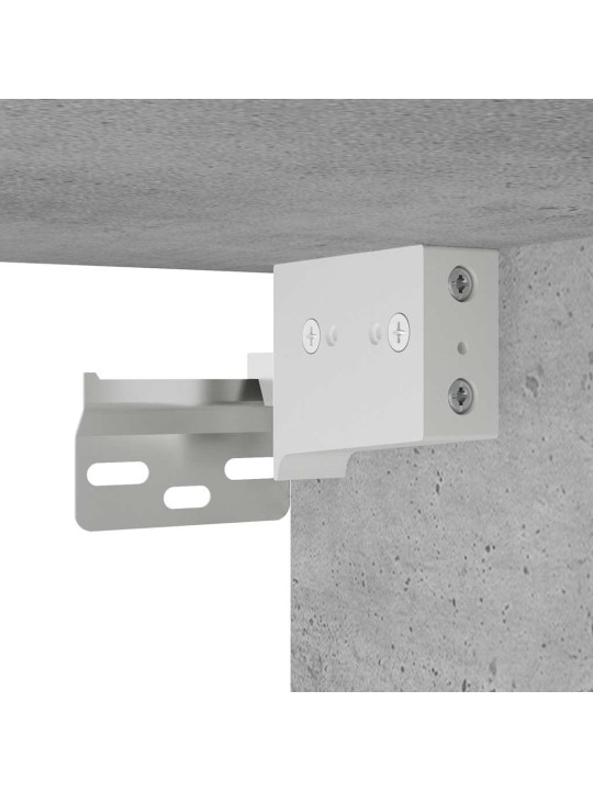 Kylpyhuoneen seinäkaappi betoninharmaa 60x25x30 cm tekninen puu