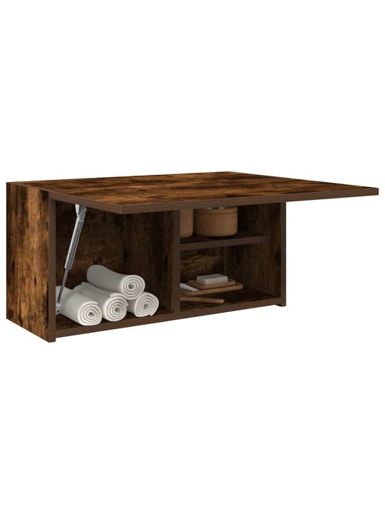 Kylpyhuoneen seinäkaappi savutammi 60x25x30 cm tekninen puu