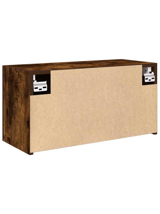 Kylpyhuoneen seinäkaappi savutammi 60x25x30 cm tekninen puu