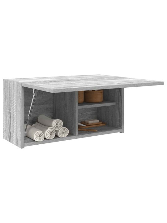 Kylpyhuoneen seinäkaappi harmaa sonoma 60x25x30 cm tekninen puu