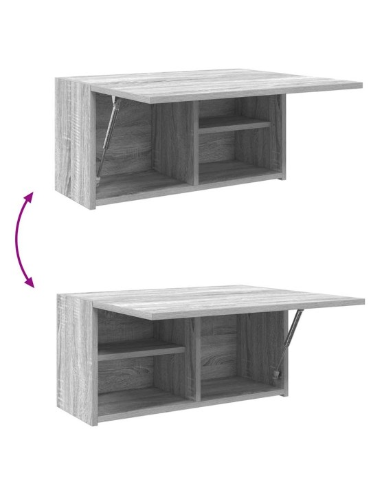 Kylpyhuoneen seinäkaappi harmaa sonoma 60x25x30 cm tekninen puu