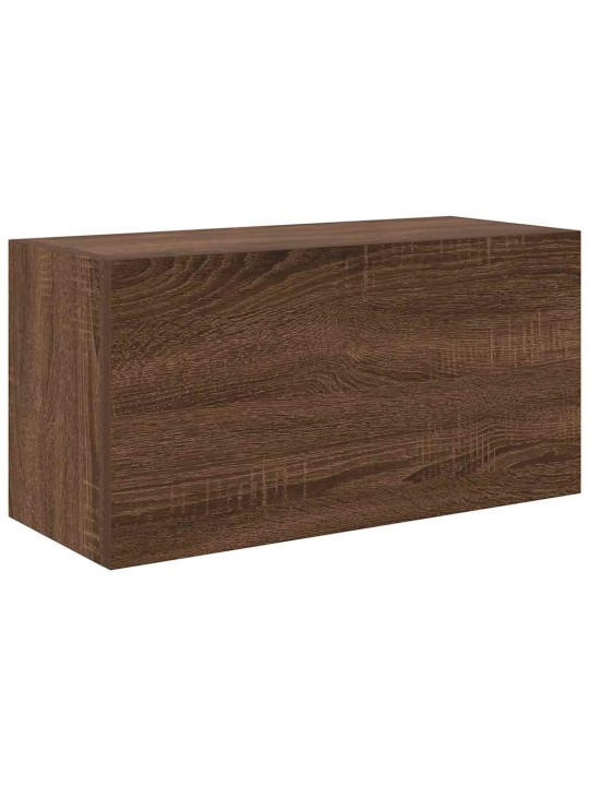 Kylpyhuoneen seinäkaappi ruskea tammi 60x25x30 cm tekninen puu