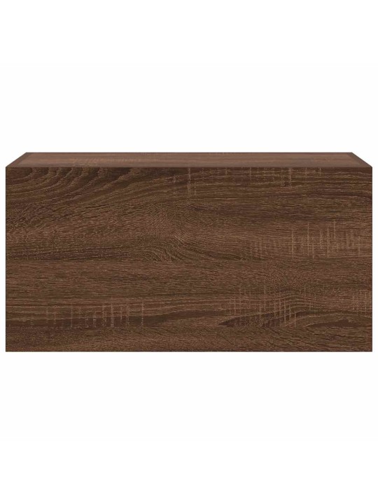 Kylpyhuoneen seinäkaappi ruskea tammi 60x25x30 cm tekninen puu