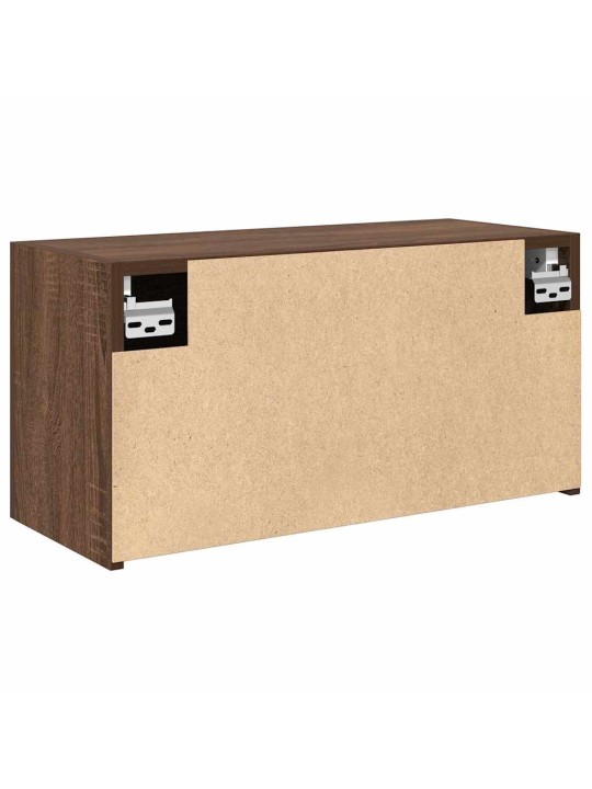 Kylpyhuoneen seinäkaappi ruskea tammi 60x25x30 cm tekninen puu