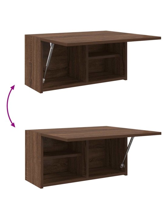 Kylpyhuoneen seinäkaappi ruskea tammi 60x25x30 cm tekninen puu
