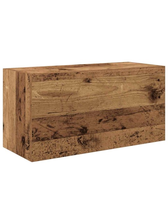 Kylpyhuoneen seinäkaappi vanha puu 60x25x30 cm tekninen puu