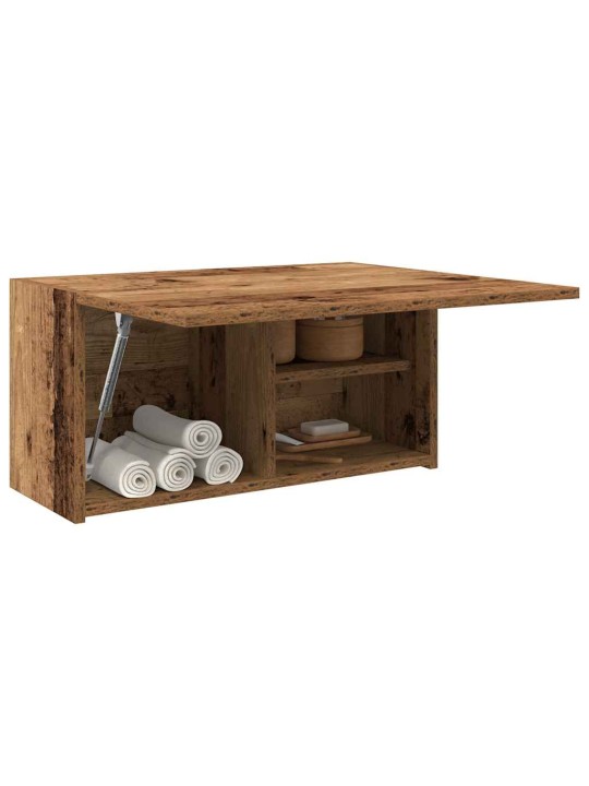 Kylpyhuoneen seinäkaappi vanha puu 60x25x30 cm tekninen puu