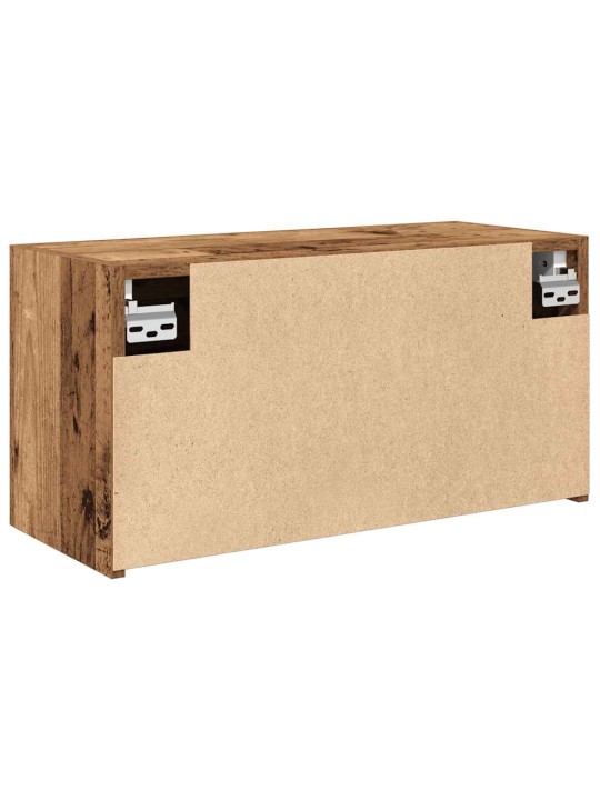 Kylpyhuoneen seinäkaappi vanha puu 60x25x30 cm tekninen puu