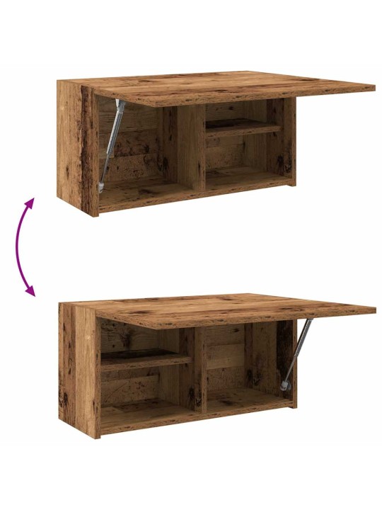 Kylpyhuoneen seinäkaappi vanha puu 60x25x30 cm tekninen puu