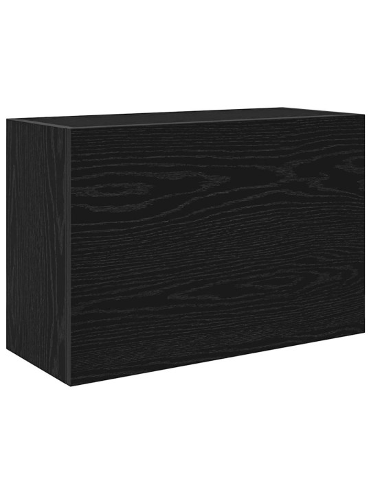 Kylpyhuoneen seinäkaappi musta 60x25x40 cm tekninen puu