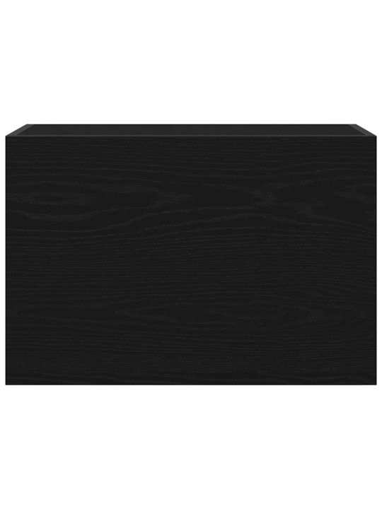 Kylpyhuoneen seinäkaappi musta 60x25x40 cm tekninen puu