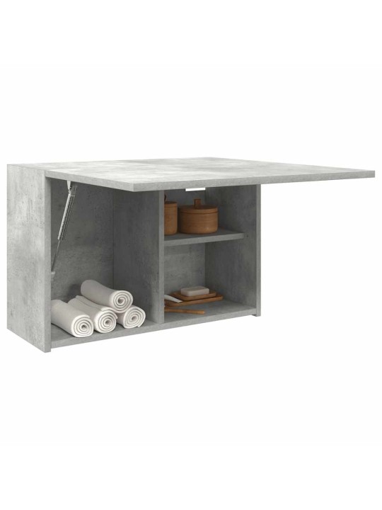 Kylpyhuoneen seinäkaappi betoninharmaa 60x25x40 cm tekninen puu