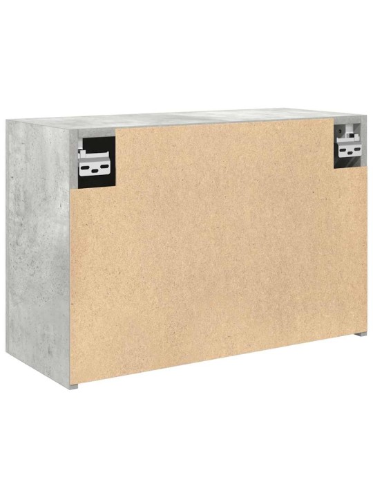 Kylpyhuoneen seinäkaappi betoninharmaa 60x25x40 cm tekninen puu