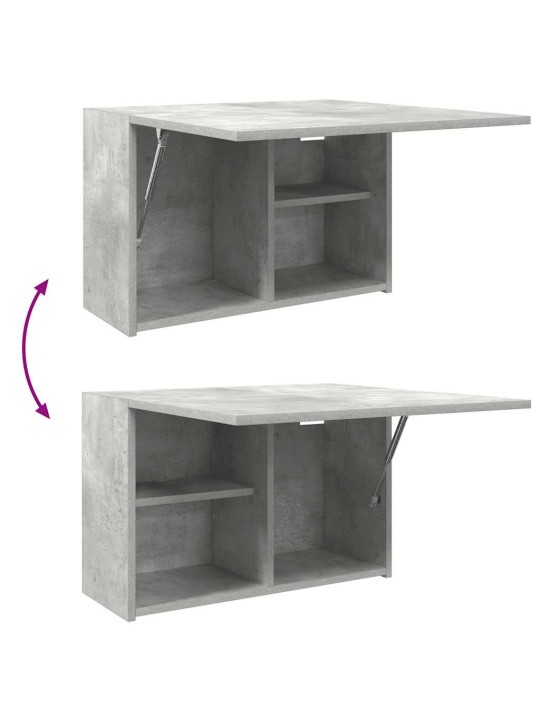 Kylpyhuoneen seinäkaappi betoninharmaa 60x25x40 cm tekninen puu