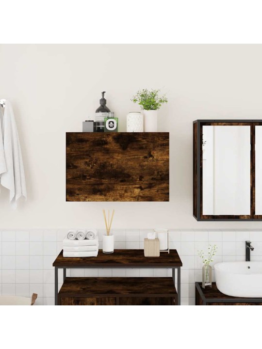 Kylpyhuoneen seinäkaappi savutammi 60x25x40 cm tekninen puu