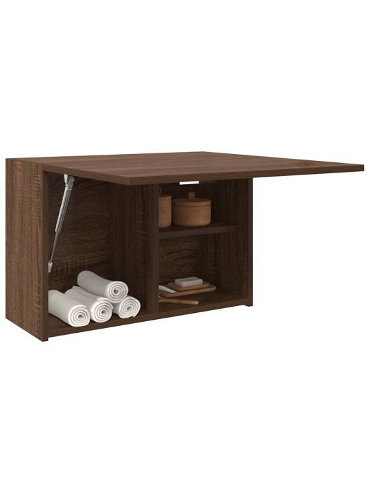 Kylpyhuoneen seinäkaappi ruskea tammi 60x25x40 cm tekninen puu