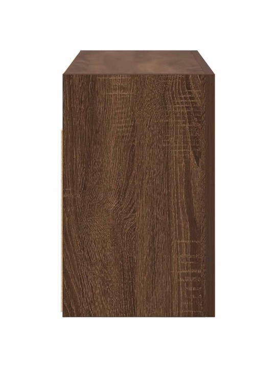 Kylpyhuoneen seinäkaappi ruskea tammi 60x25x40 cm tekninen puu