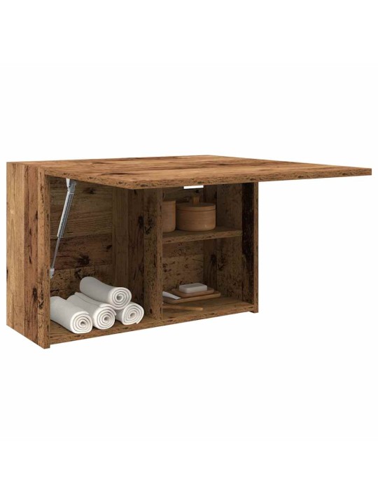 Kylpyhuoneen seinäkaappi vanha puu 60x25x40 cm tekninen puu