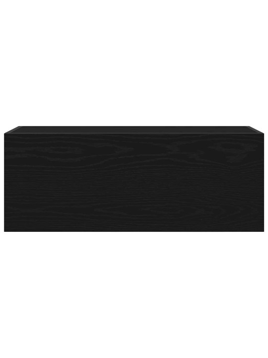 Kylpyhuoneen seinäkaappi musta 80x25x30 cm tekninen puu